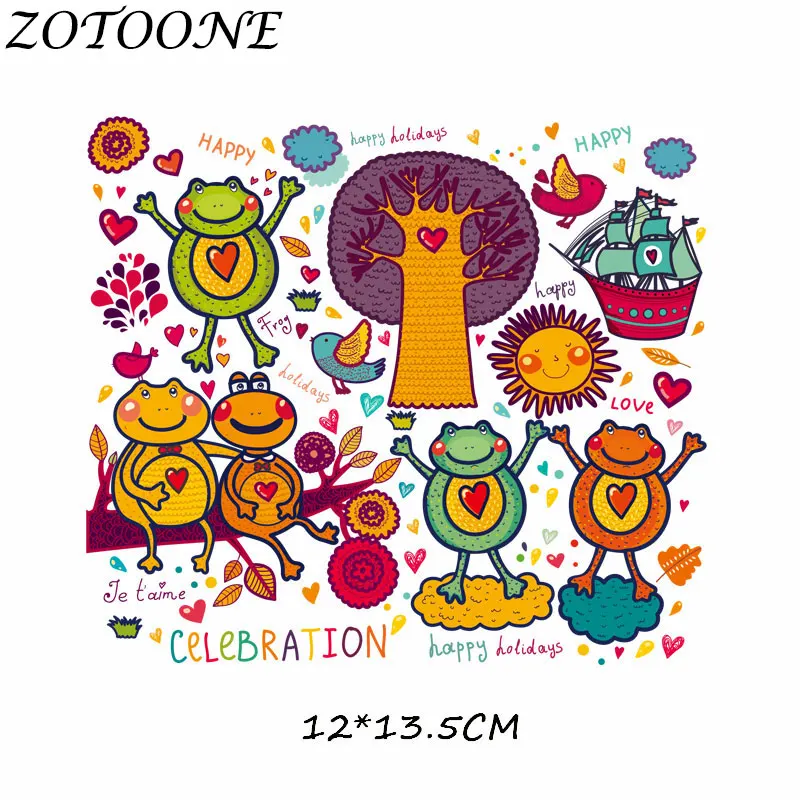 Термотрансферные нашивки ZOTOONE сделай сам милая комбинация мультяшных животных