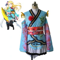 love live kaguya no shiro de odoritai angelic angel ayase eli kimono outfits anime customize cosplay costumes