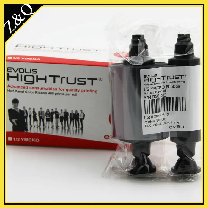 Цветные ленты oirgenal evoris YMCKO R3013 для использования с картами pebble dualys|card printer ribbon|evolis