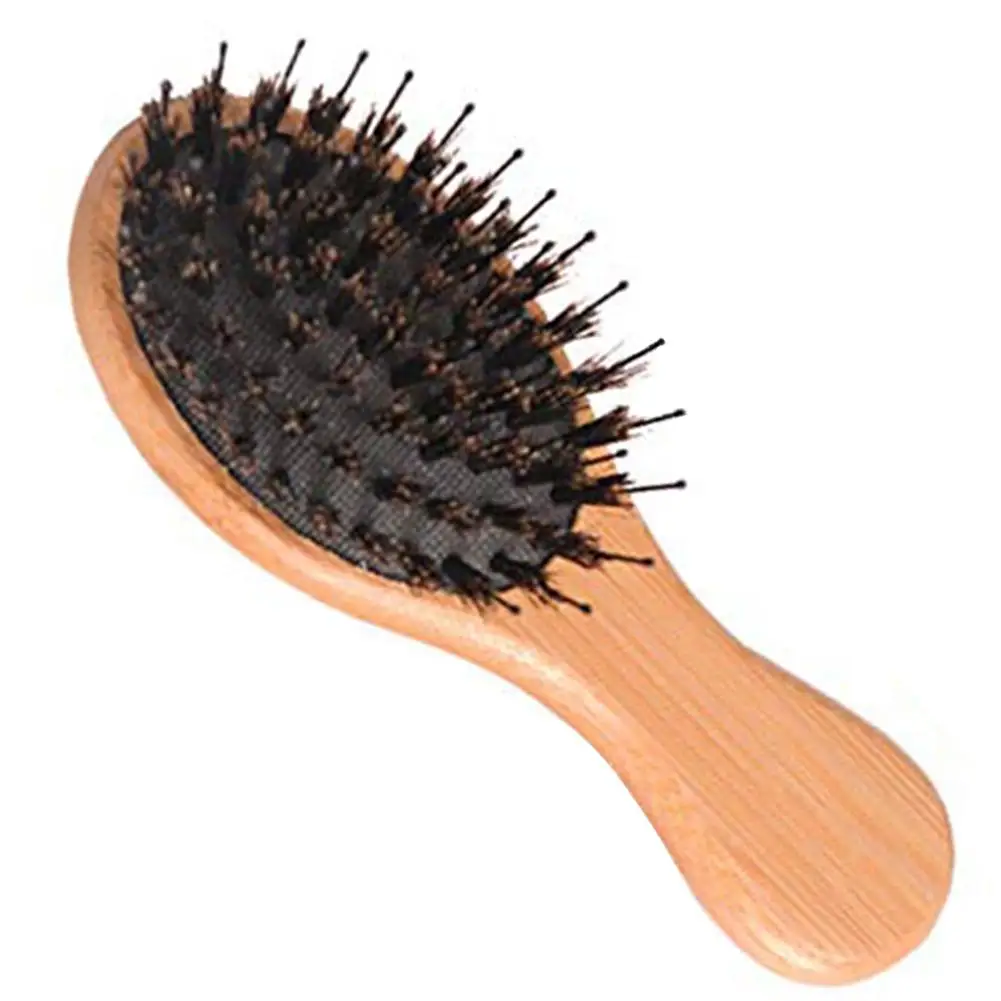 Щетка для волос из шерсти кабана с нейлоновыми шпильками блестящие щетки женщин