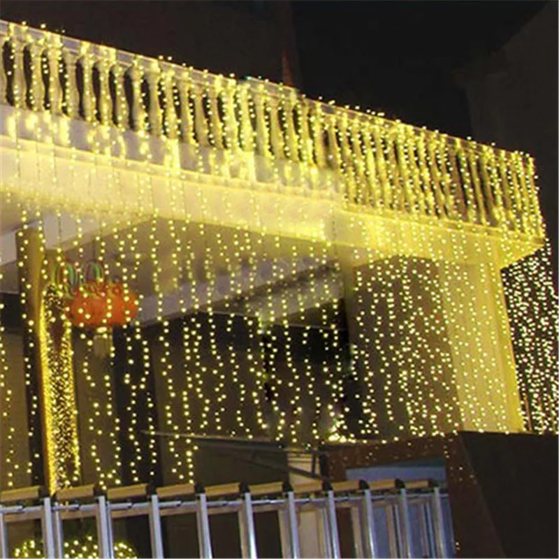 Фото 10MLength 1280 Bulbs LED Curtain String Christmas Garland Lights Decorations Wedding Fairy Holiday Party Garden Decor Лампы и 10MLength 1280 Bulbs LED Curtain String Christmas Garland Lights Decorations Wedding Fairy Holiday Party Garden Decor Лампы и