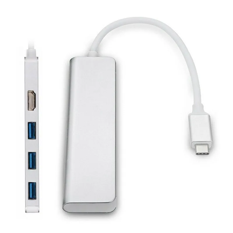 USB 3.0 Type C на 4K HDMI + 3 порта 1 концентратор адаптер конвертер до 5 Гбит/с скорость для