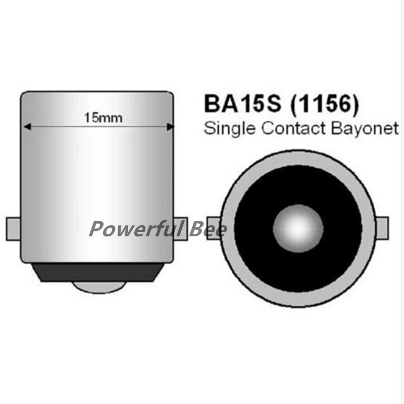 2x1156 P21W ba15s 22SMD 1 8 W холодный белый светодиод 12 В постоянного тока мотоциклетная