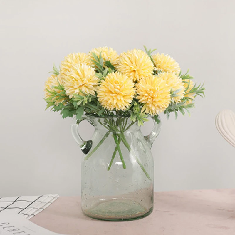 5 Heads/pc Artificial Dandelion Flower Ball Simulation Real Touch 7 Styles Fake Home Decoration Wedding Holding KGH0033 | Дом и сад