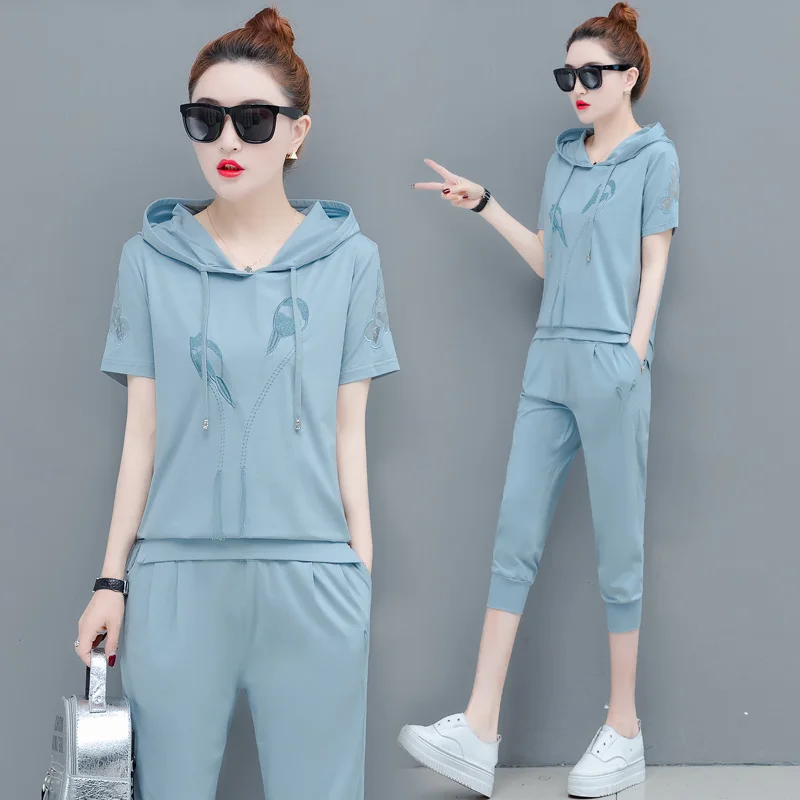 

YICIYA 2Pcs outfit tracksuit for women two piece set hoodies top and pants plus size large sportswear co-ord set 2020 summer