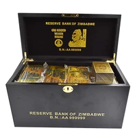 1000pcs zimbabwe gold banknote one hundred trillion dollar colorful bill watermark zimbabwe box for holiday gifts