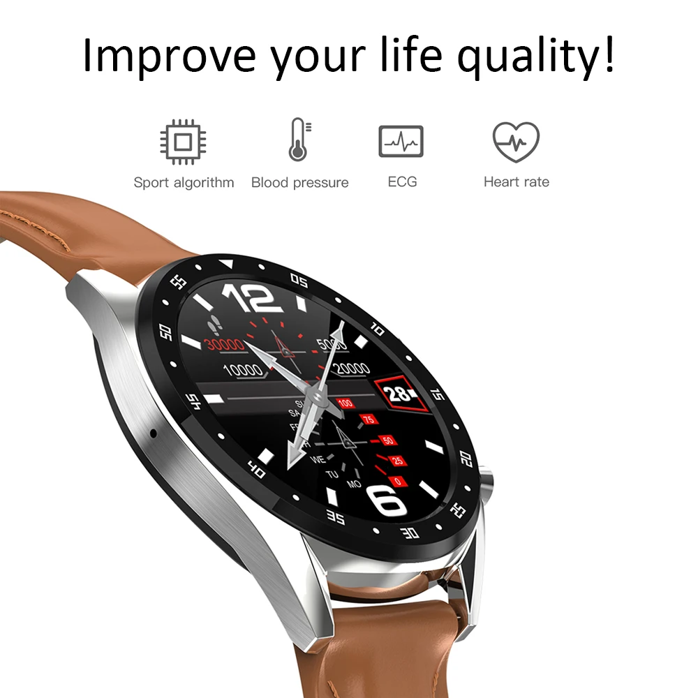Microwear L7 умные часы с сердечным ритмом и артериальным давлением ЭКГ мужские умные часы для Ios/Android спортивные умные часы