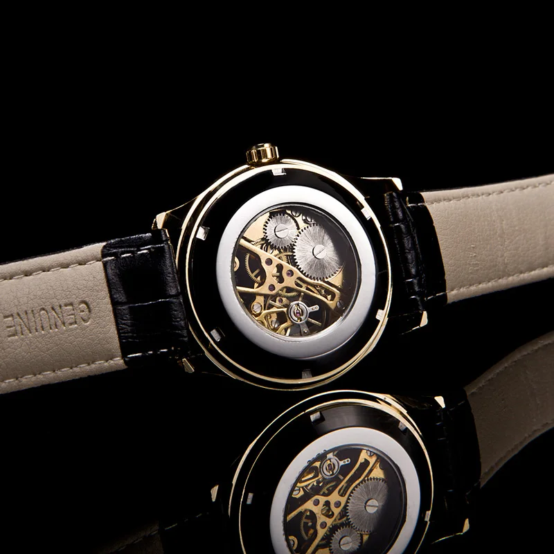 SEWOR модные роскошные Брендовые мужские прозрачные механические наручные часы с