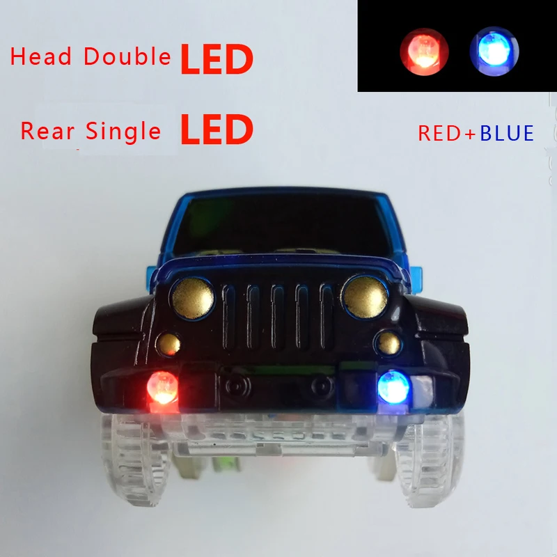 

Electronics LED Car Toys Flashing Lights Boys Birthday Gift Kids Toy Play with Glow Race Track Together