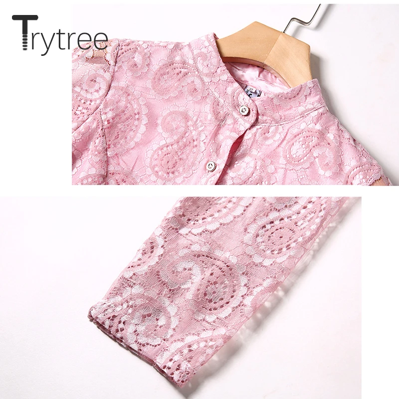 Trytree 2019 летнее женское Повседневное платье с геометрическим рисунком кружевные
