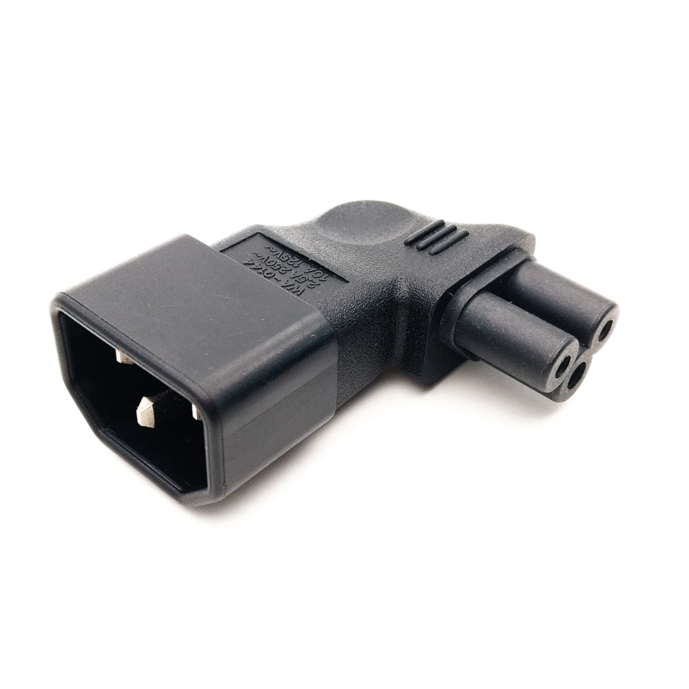 IEC 320 C14 male to C5 vertical left angle Power adapter AC PLUG CONVERTER 1pcs | Электроника