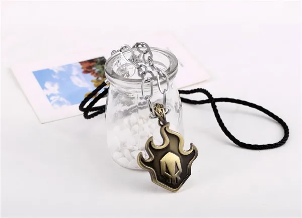 Hot Anime Bleach Necklace Kurosaki Ichigo false fire bronze Pendant necklaces Best Gift For Man Women cosplay accessories | Украшения и