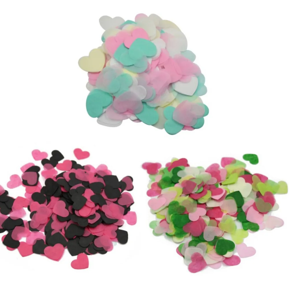 Бумажные сердечки "Конфетти сердца" для свадеб, душа малыша, декорирования столов на вечеринке, приеме или дне рождения.