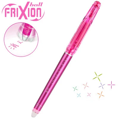 Пилот LF-22P4 Frixion стираемый 0,4 мм наконечник гель чернила Pen-3pcs упакованы - Цвет: Розовый