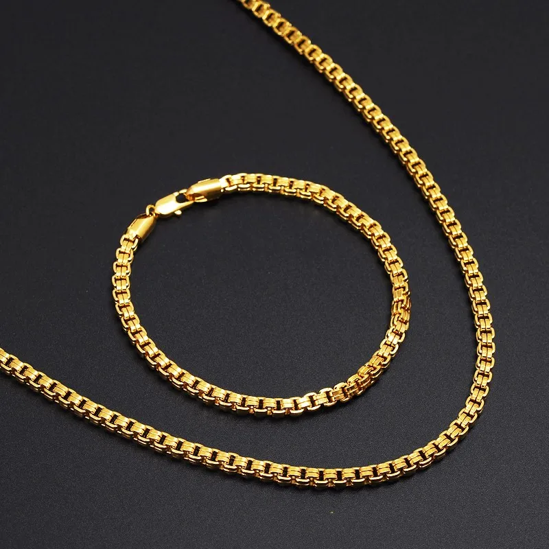 Комплект из колье серёг и браслета 4 мм|gold filled jewelry set|jewelry sets for womenjewelry |