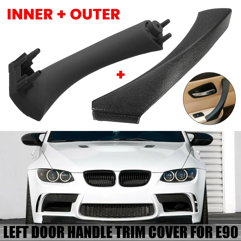 Автомобильная левая сторона внутренняя + Внешняя Дверная панель Ручка накладка
