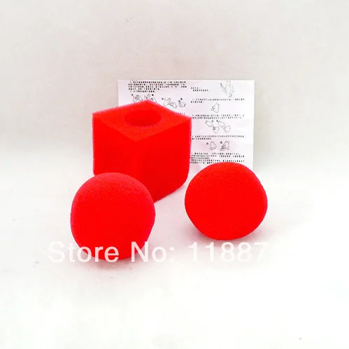 2 шт./лот шар to Square Mystery/шар To губчатые шары Red Close Up Magic волшебный трюк|ball ball|ball redball lot