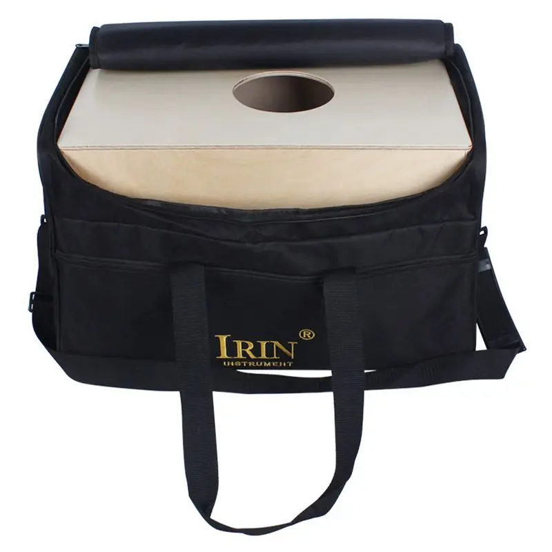 Black IRIN Стандартный для взрослых Cajon коробка барабан сумка рюкзак чехол 600D ткань 5 мм хлопок подкладка с ручкой для переноски плечевой ремень - Цвет: Black