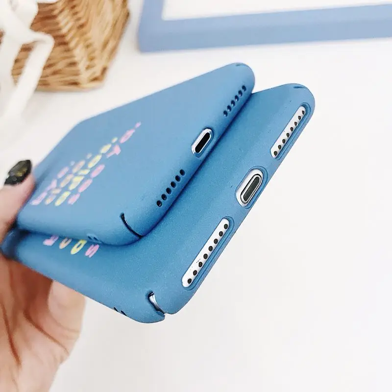 QINUO Creatives письмо свежий песчаник чехол для iPhone 6 6s 7 8 X Мода Tide Bye Ciao Жесткий задний