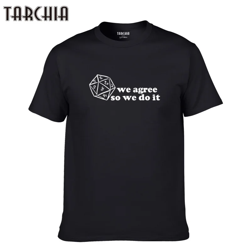 Футболка TARCHIA мужская повседневная с принтом хлопок короткий рукав мягкая