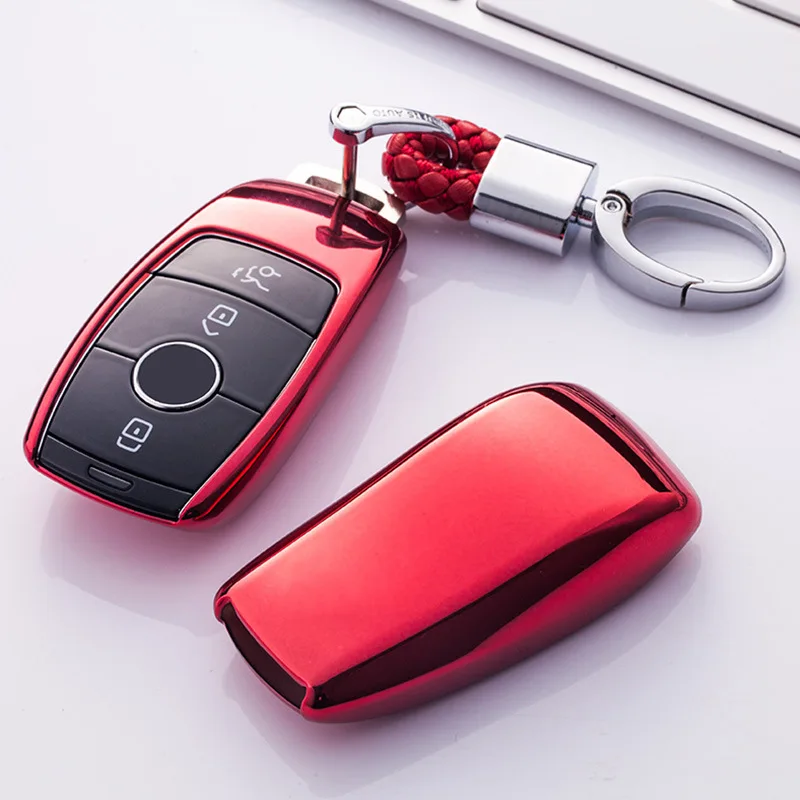 Мягкий ТПУ чехол для ключей автомобиля защитный Mercedes Benz 2016 2017 Новый E класс W213 E200