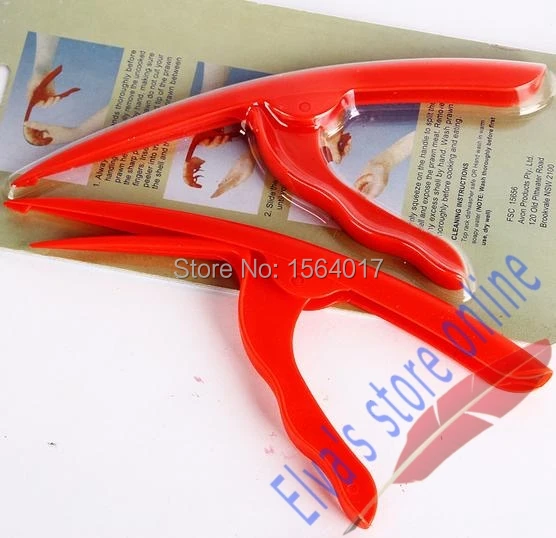 excellent Plastic red Shrimp Lobster Prawn peeler Seafood Shell Curved clip Peeler for eating seafood Cooking Kitchen Tool | Дом и сад