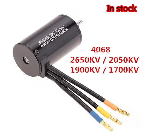 4068 2650KV / 2050KV / 1900KV / 1700KV 4P Бессенсорный бесщеточный двигатель для 1/8 RC Racing Car Truck Truggy On Road