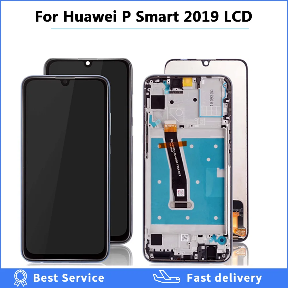 Дисплей для huawei P Smart 2019 lcd сенсорный экран дигитайзер с рамкой дисплей HRY LX1 LX2