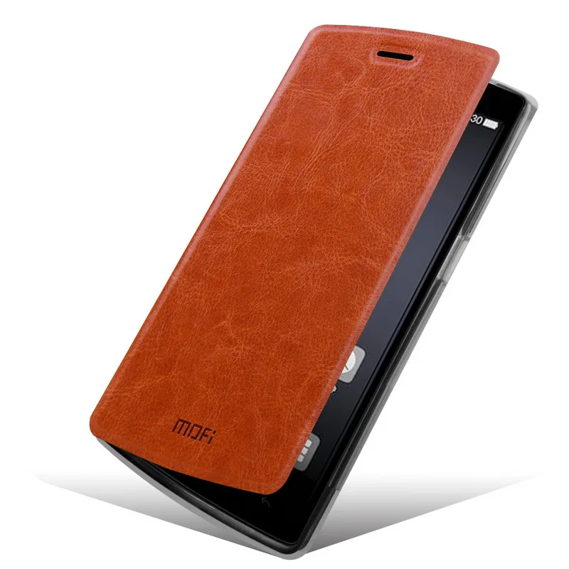 Коричневый MOFi для OnePlus One A0001, чехол-книжка, Стильный чехол для телефона One Plus 5 для One Plus 7 7 Pro, мягкая задняя крышка с подставкой - Цвет: Коричневый