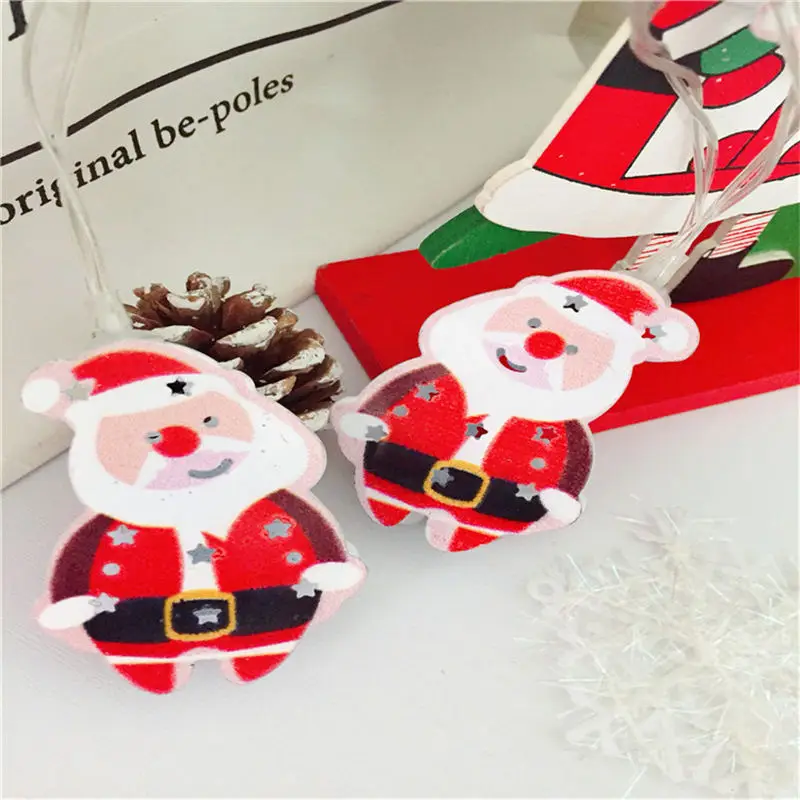 Santa Claus 3 м 20LED Рождественская гирлянда света Санта Клаус/Снеговик/Рождественские носки/оленей гирлянды украшения для рождественской праздничных вечеринок - Испускаемый цвет: Santa Claus