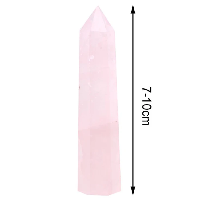 7cm to 10 cm 1 шт. большой натуральный камень розовая роза кварцевый кристалл камень точечный целебный кристалл камень 4-5 см/5-6 см/6-7 см/7-10 см - Цвет: 7cm to 10 cm