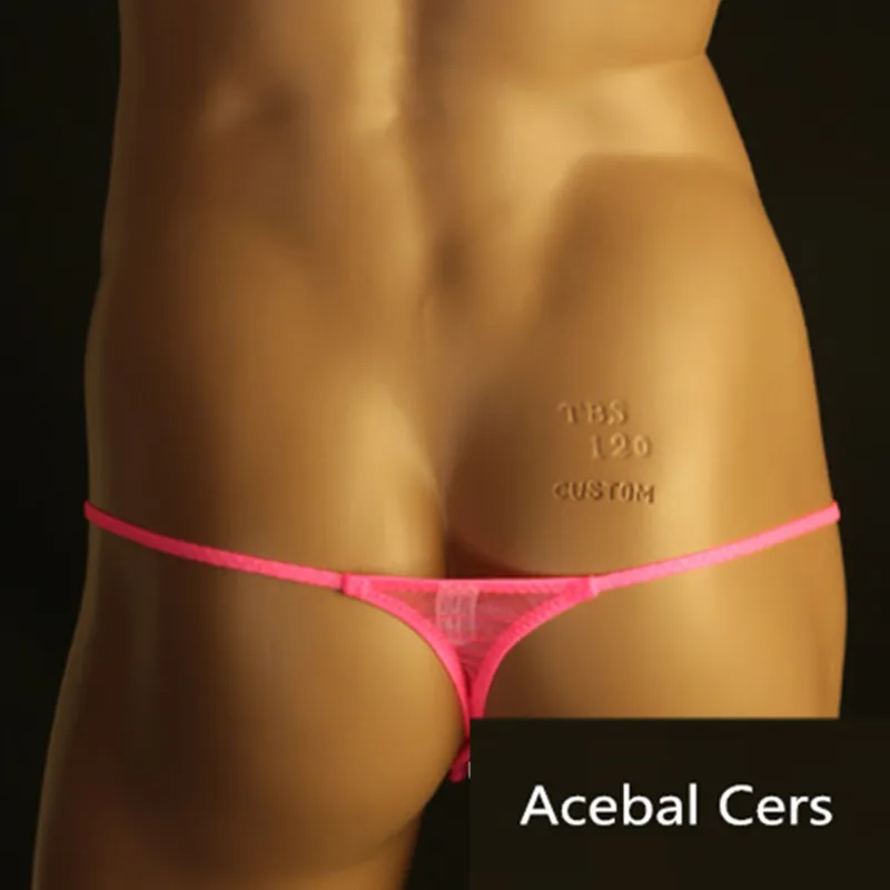 Мужские трусы бикини Acebal Cers черные нейлоновые с заниженной талией шортами