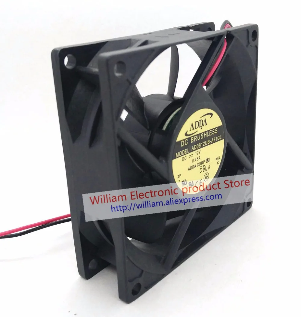 Новый Оригинальный ADDA 80*80*25 мм 12V 0.45A AD0812UB-A71GL охлаждающего вентилятора компьютера
