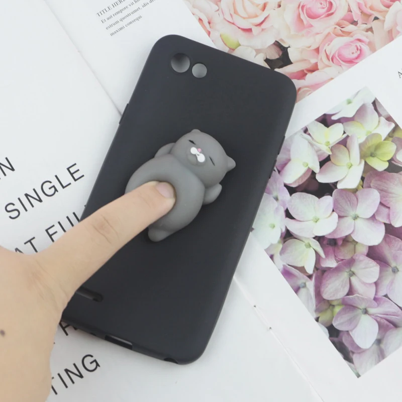 Мягкие 3D игрушки чехол с милым котом для LG K4 2017 K10 2018 K8 K7 G5 G6 G7 V30 Q6 Plus Q6A Q7 Q8 мягкие
