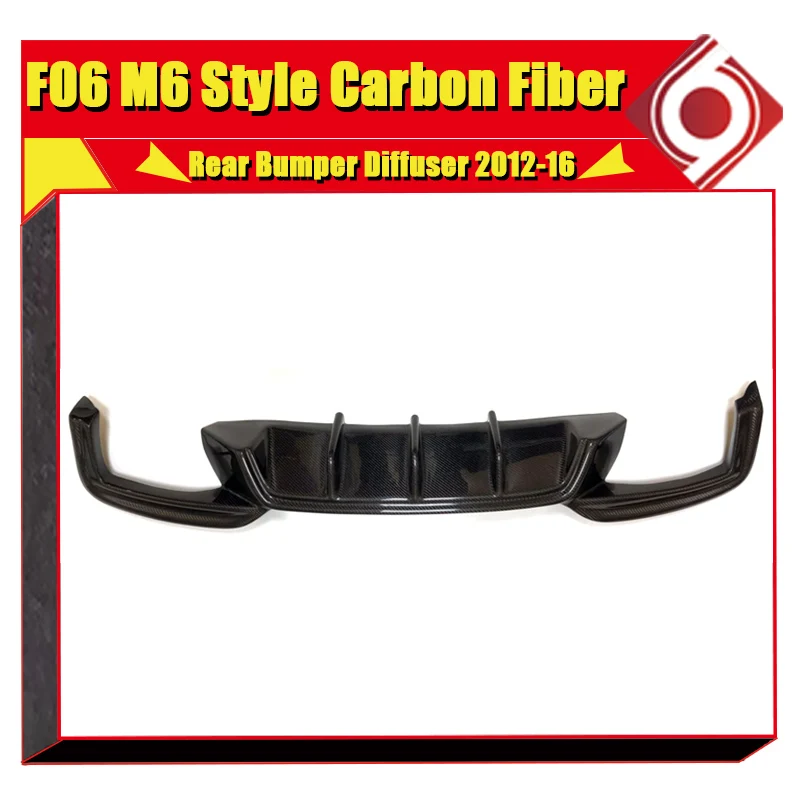 Fits For BMW F06 6 series 4 DR Sport 640i 640d 650i Diffuser Lip M6 Look Rear Bumper Carbon fiber 1:1 Replacement 12-16 | Автомобили и