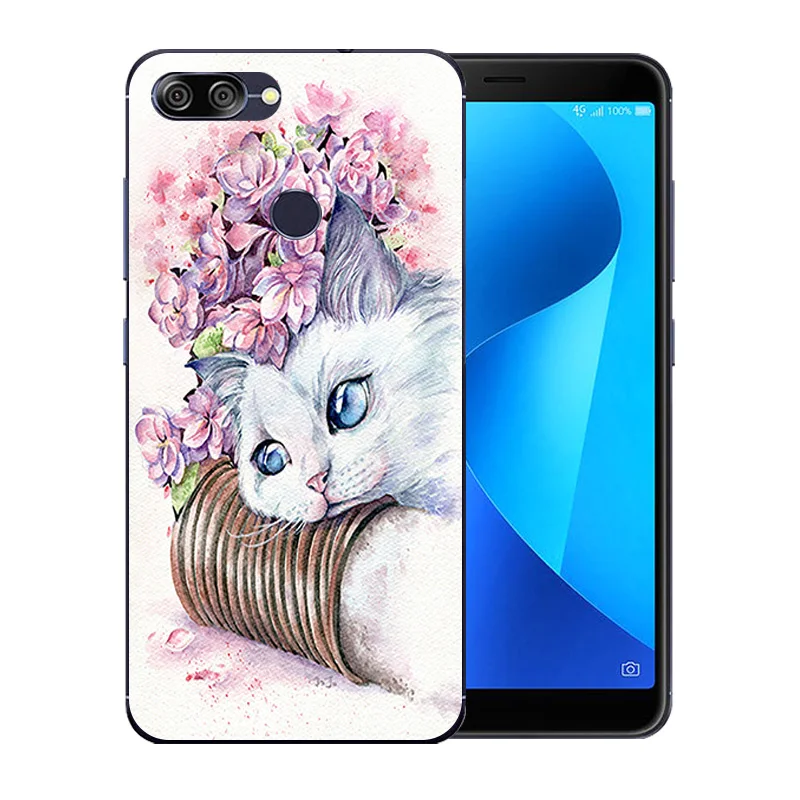 Чехол для телефона Asus ZenFone Max Plus M1 ZB570TL Тонкий чехол Luck Cat Pattern 5 7 дюймов Для Zenfone (M1)
