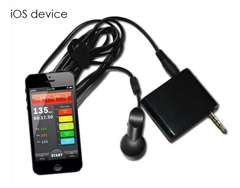 Pulse Heart Rate Monitor + Инфракрасный Ушной Палец Клип для iPhone Android с Фитнес-Приложение 60