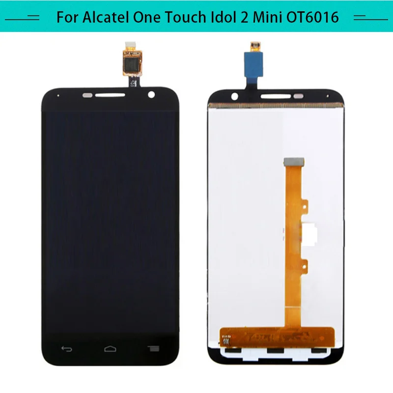 1 шт. для Alcatel Idol2 Mini OT6016 6016A 6016D 6016E 6016 ЖК дисплей в сборе дигитайзер с сенсорным