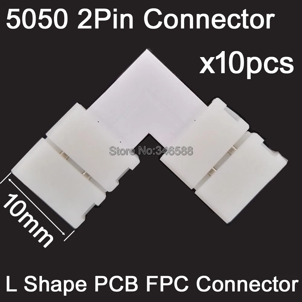 10 шт./лот 2 штырьковый мм L образный FPC PCB 90 degeree угловой разъем без пайки для 5050