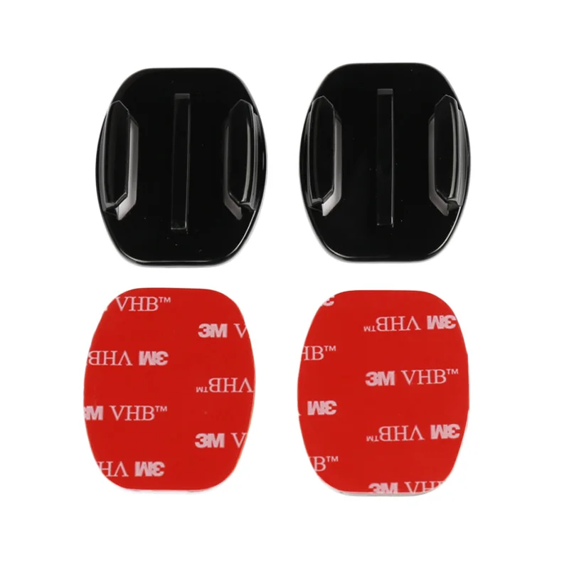 4 PCS FLAT SET Для Go pro аксессуары наклейка плоская изогнутая клейкая 3M VHB крепление для доски для серфинга шлемы для GoPro HD Hero 7 6 5 4 3Xiaomi Yi - Цвет: 4 PCS FLAT SET