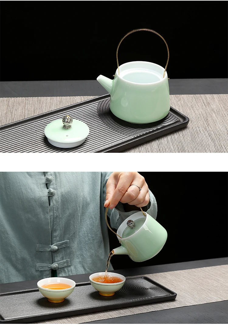 Чайник TANGPIN longquan celadon, керамические чайники, китайский чайник, китайский чайный набор, кунг-фу