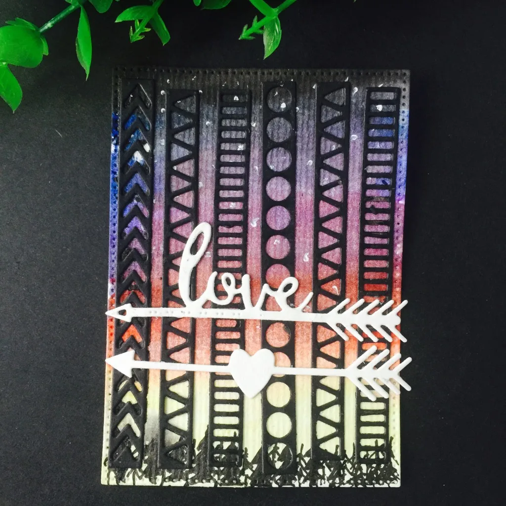 Imemo стрелка волнистые Прямоугольные рамки металлические трафареты для