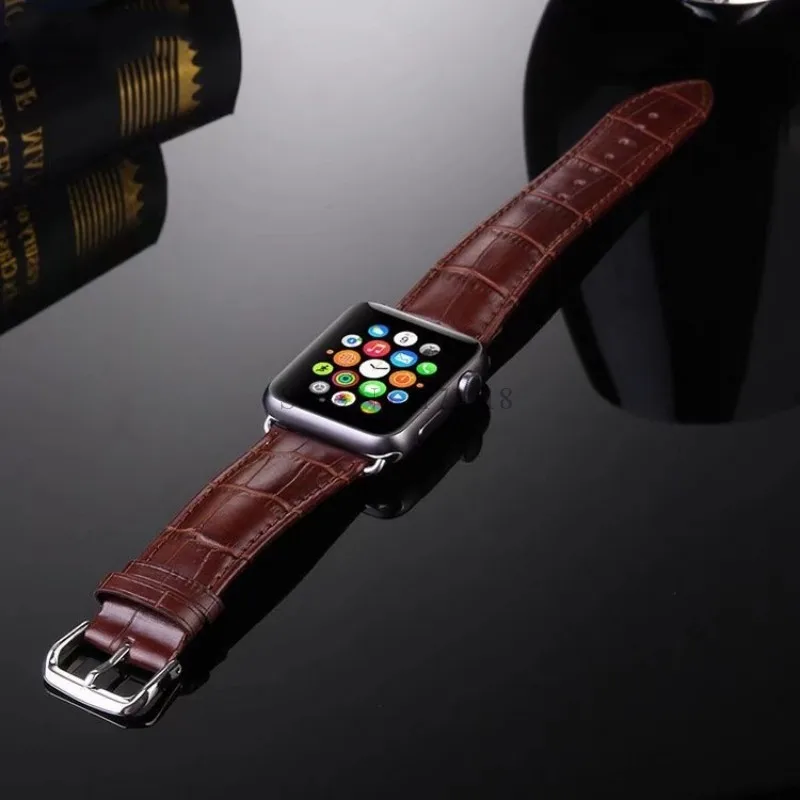 Кожаный ремешок для часов Apple Watch Band 4 серии 3 2 5 40 мм 44 38 42 спортивный сменный