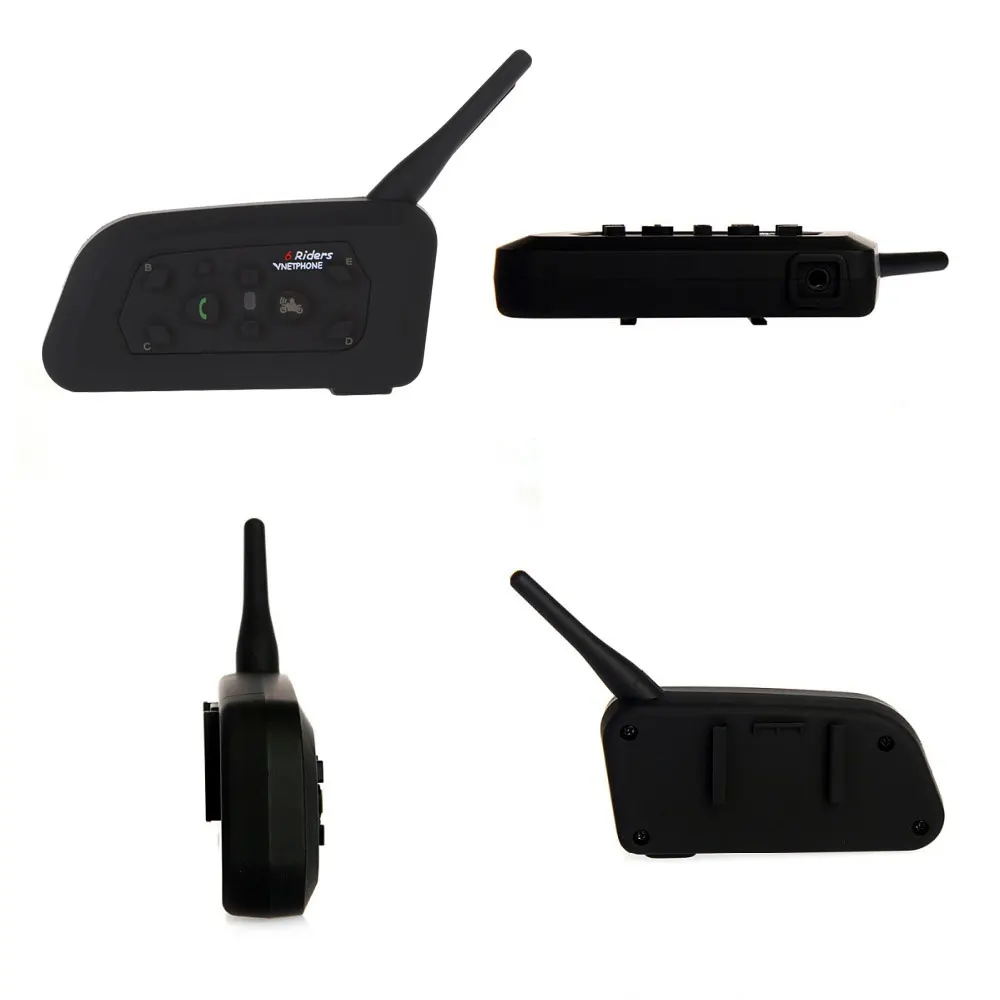 2 шт. V6 1200 м Мотоциклетный Bluetooth Шлем Интерком для 6 всадников BT беспроводные