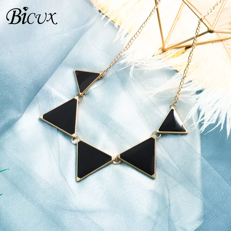 BICUX, панк стиль, мужское ожерелье, s& Кулоны для женщин и мужчин, винтажная мода, Геометрическая Золотая цепочка, ожерелье, хип-хоп ювелирное изделие