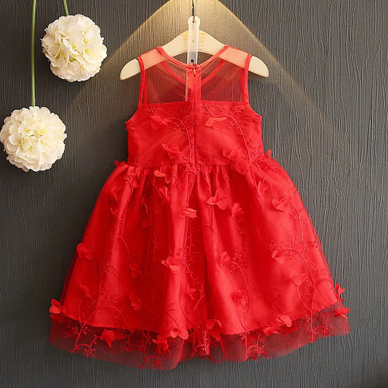 Girls Dress Summer Sleeveless Elegant Princess Fashion Baby Girl Clothes Three-Dimensional Flowers Dresses Tutu A068 | Детская одежда и