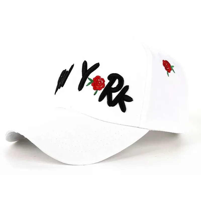 Новая мода новинка Довольно леди Нью Йорк Письма Rose Бейсбол Кепки Snapback хип хоп