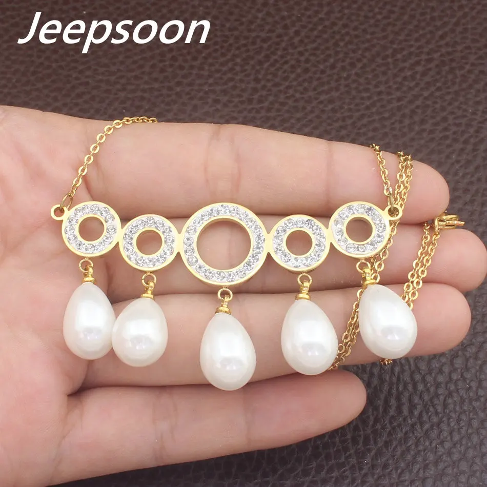 Новейшие Модные ювелирные изделия из нержавеющей стали золотого цвета круглые