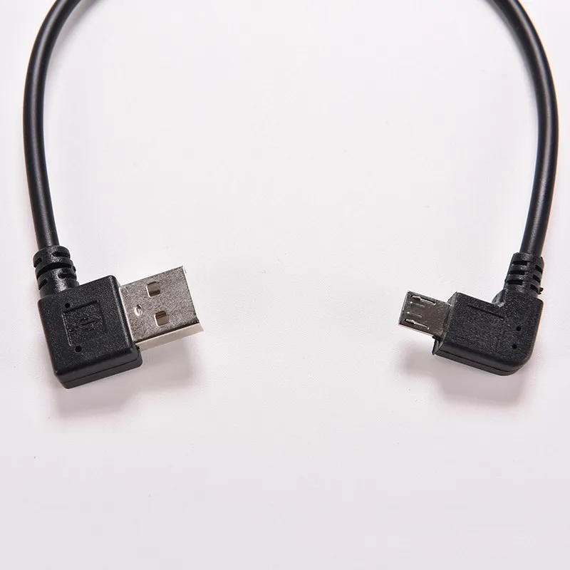 27 см Угловые USB 2,0 Мужской до 90 градусов левый угол Micro USB 5 Pin штырь, кабель переходник, конвертер 1 шт