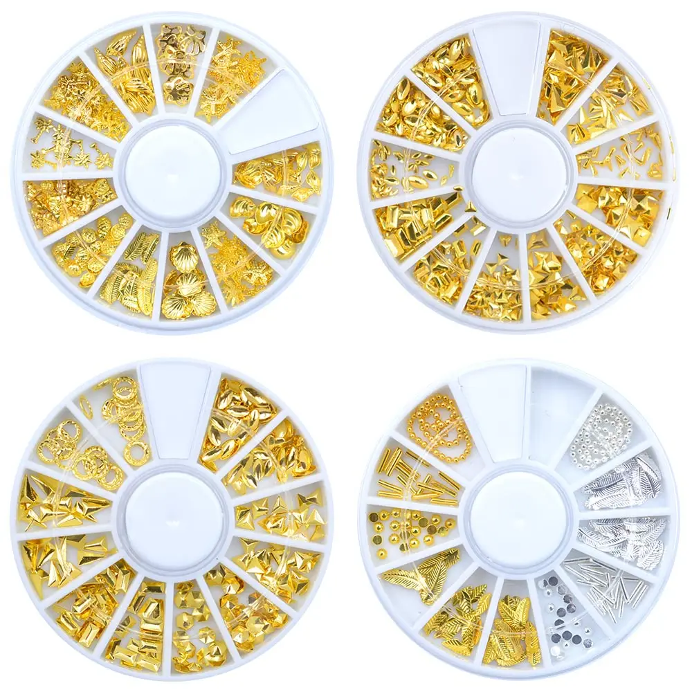 Смешанные Форма 3D в виде геометрических фигур Блестящая обувь с металлическим